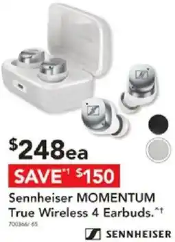 Harvey Norman Sennheiser momentum true wireless 4 earbuds offer