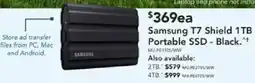 Harvey Norman Samsung t7 shield offer