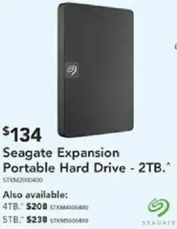 Harvey Norman Seagate expansion portable hard drive offer