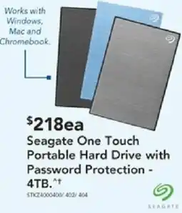 Harvey Norman Seagate one touch portable hard drive offer