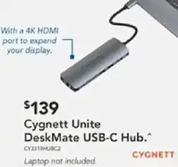Harvey Norman Cygnett unite deskmate usb-c hub. offer