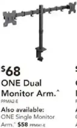 Harvey Norman One dual monitor arm. offer