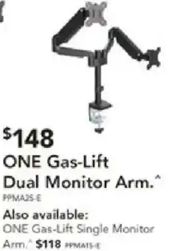 Harvey Norman One gas-lift dual monitor arm offer