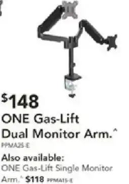 Harvey Norman One gas-lift single monitor arm offer