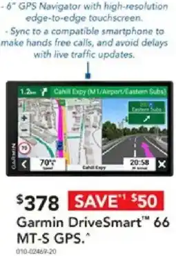 Harvey Norman Garmin drivesmart 66 mt-s gps. offer