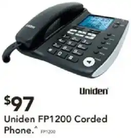Harvey Norman Uniden fp1200 corded phone offer