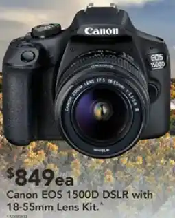 Harvey Norman Canon eos 1500d dslr offer