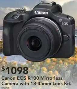 Harvey Norman Canon eos r100 mirrorless camer offer