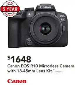 Harvey Norman Canon eos r10 mirrorless camera offer