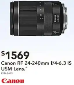 Harvey Norman Canon rf 24-240mm f/4-6.3 is usm lens. offer