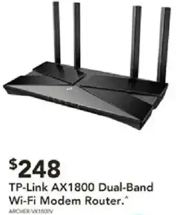 Harvey Norman Tp-link ax1800 dual-band wi-fi modem router offer