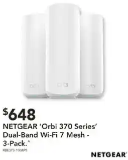 Harvey Norman Netgear 'orbi 370 series' dual-band wi-fi 7 mesh offer