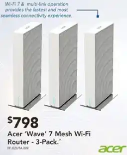 Harvey Norman Acer wave 7 mesh wi-fi router offer