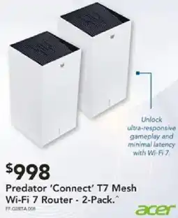 Harvey Norman Predator connect t7 mesh wi-fi 7 router offer
