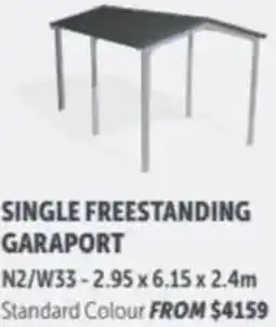 Stratco Single freestanding garaport offer