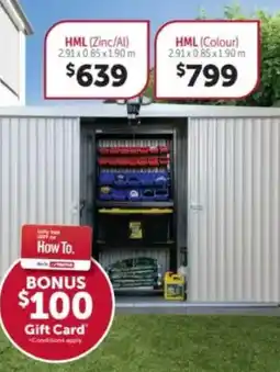 Stratco Handi-mate locker shed offer