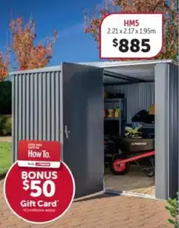 Stratco Handi-mate hinged door shed offer