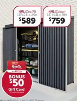 Stratco Handi-mate wall mount shed offer