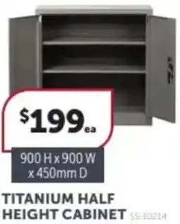 Stratco Titanium half height cabinet offer
