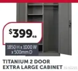 Stratco Titanium 2 door extra large cabinet offer