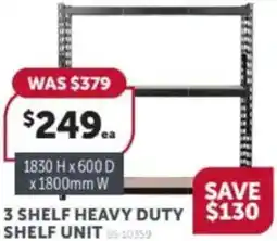 Stratco 3 shelf heavy duty shelf unit offer