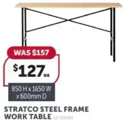 Stratco Stratco steel frame work table offer