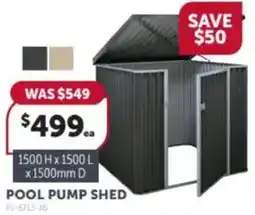 Stratco Pool pump shed offer