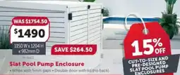 Stratco Slat pool pump enclosure offer