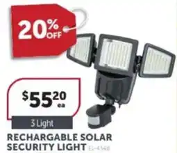 Stratco Rechargable solar security light offer