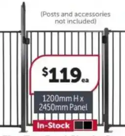 Stratco Flat top pool single gate and panel offer