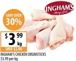 Supabarn Ingham's chicken drumsticks offer