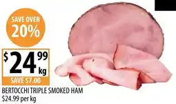 Supabarn Bertocchi triple smoked ham offer