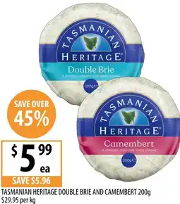 Supabarn Tasmanian heritage double brie and camembert offer