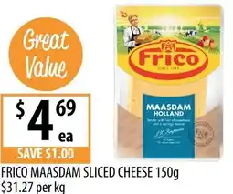 Supabarn Frico maasdam sliced cheese offer