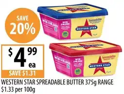 Supabarn Western star spreadable butter offer