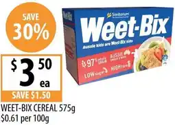 Supabarn Weet-bix cereal offer