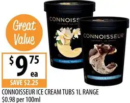 Supabarn Connoisseur ice cream tubs offer