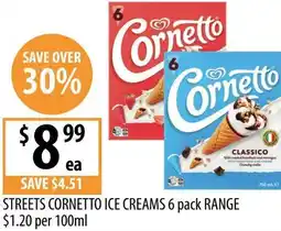 Supabarn Streets cornetto ice creams offer