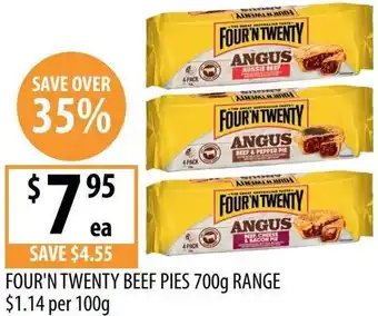 Supabarn Four'n twenty beef pies offer