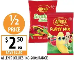 Supabarn Allen's lollies offer
