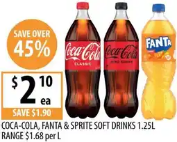 Supabarn Coca-cola, fanta & sprite soft drinks offer