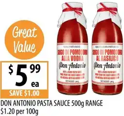 Supabarn Don antonio pasta sauce offer