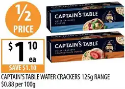 Supabarn Captain's table water crackers offer