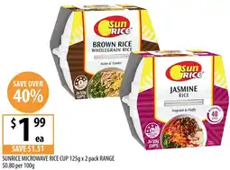 Supabarn Sunrice microwave rice cup offer