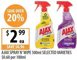 Supabarn Ajax spray n' wipe offer