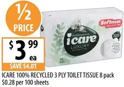 Supabarn Icare 100% recycled offer