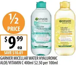 Supabarn Garnier micellar water hyaluronic aloe/vitamin c offer