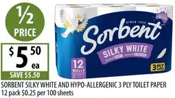 Supabarn Sorbent silky white and hypo-allergenic offer