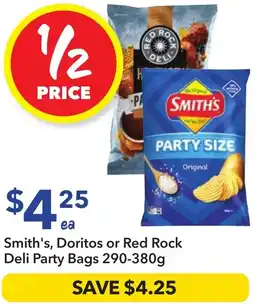 Ritchies Smith's, doritos or red rock deli party bags offer