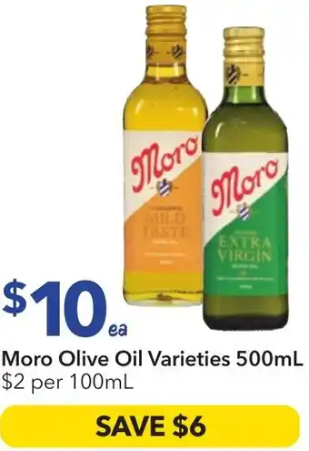 Ritchies Moro olive oil varieties offer